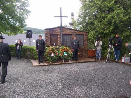 Josef Zingl, Chairman  - St. Jacob Veterans' Association  St. Jacob im Walde, Austria starts the ceremony 